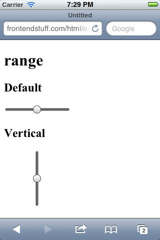 iOS Range Input