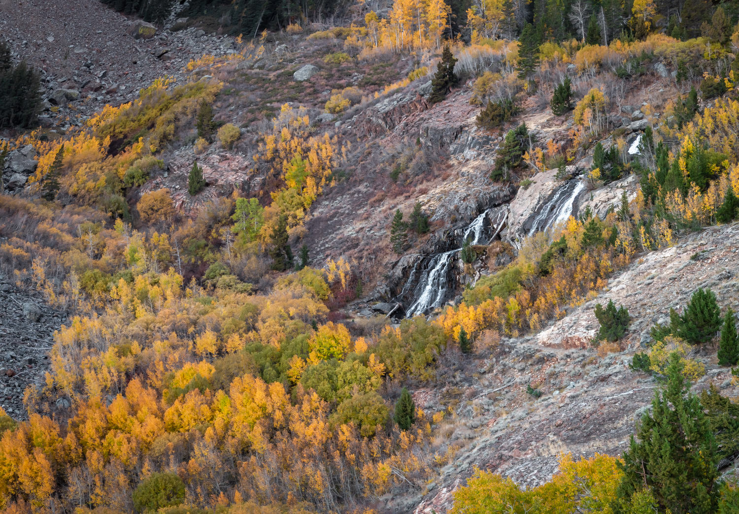 Lundy canyon waterfall (October 2018)